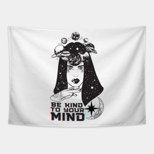 Be Kind To Your Mind Space Design - Mental Health Awareness Tapestry