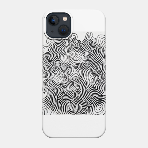 Psychedelic Optical Illusion Patterns - Jerry Garcia Face Zebra Stripes / Swirls - Psychedelic - Phone Case