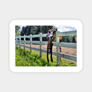 Saddle on the Fence Magnet