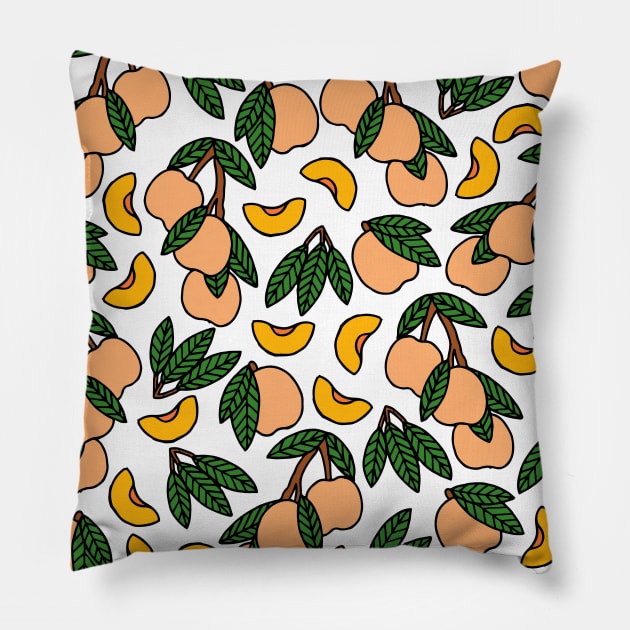 Summer Peaches Pillow by HLeslie Design