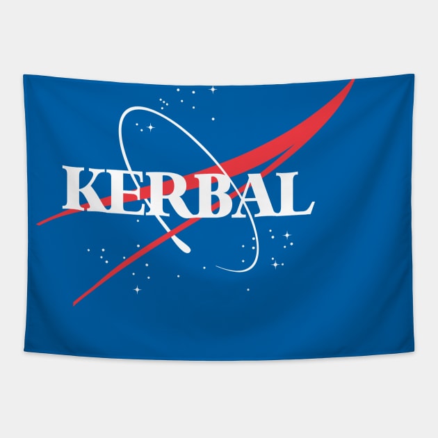 Kerbal NASA logo (no background) Tapestry by flashman