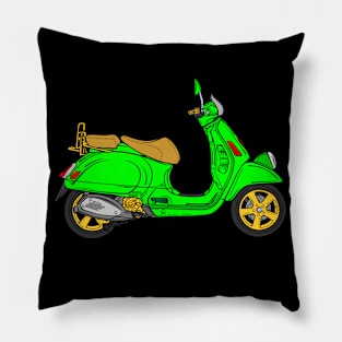 Green Scooter Pillow