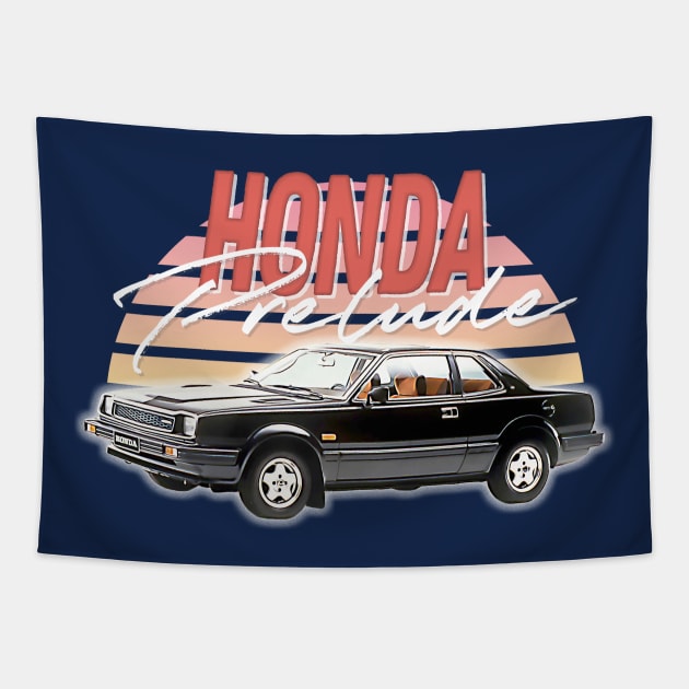 1st Gen Honda Prelude // Retro Gift Design Tapestry by DankFutura