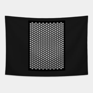 Hexagonal Turtle Pattern Black & White 001 Tapestry
