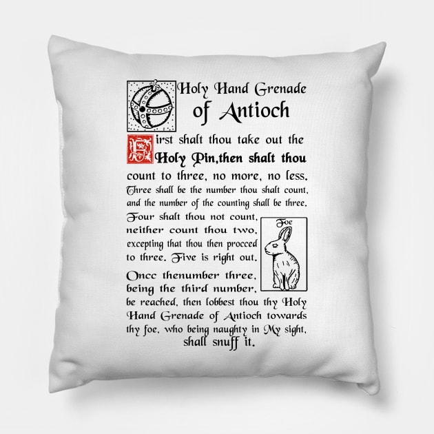 Holy Hand Grenade Of Antioch Pillow by maexjackson