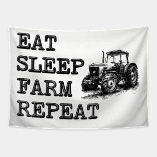 Eat Sleep Farm Repeat - Farmer Tapestry