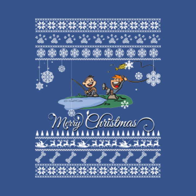 Merry Christmas Fishing Fishing TShirt TeePublic
