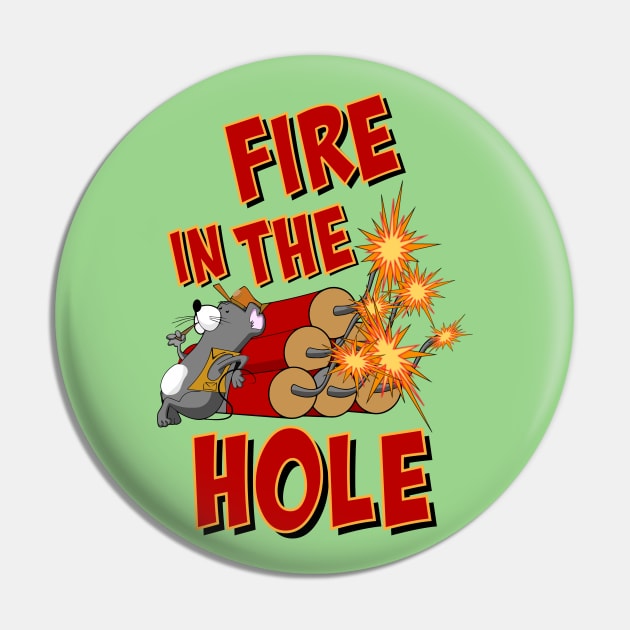 Fire in the Hole Doorslammer Gasser or Funny Car Drag Racing Motif Pin by MultistorieDog