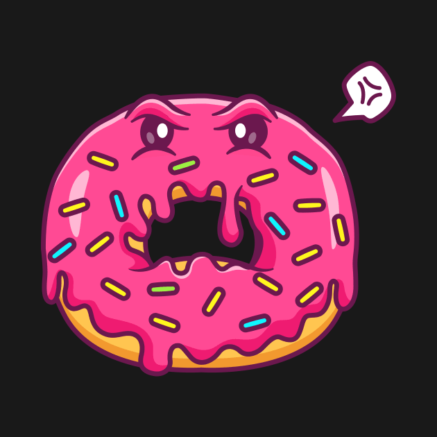 Cute Doughnut Monster Angry Cartoon by Catalyst Labs