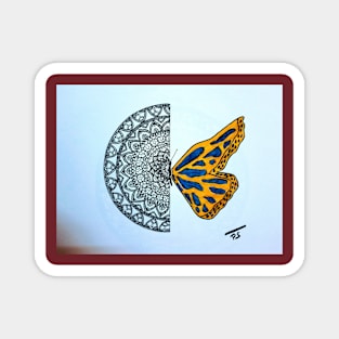 Butterfly Mandala Magnet