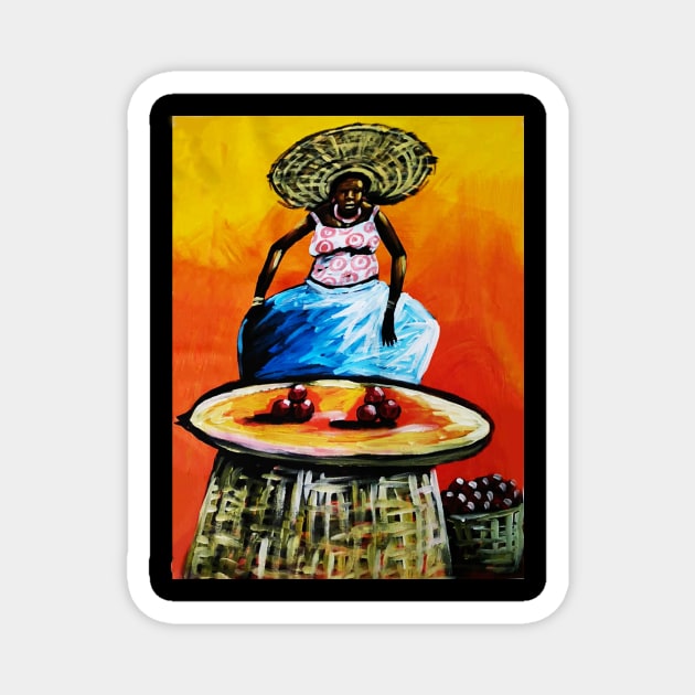 African Woman Black History, Artwork Magnet by logiamerch