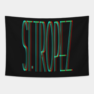 St. Tropez 3 color text Tapestry