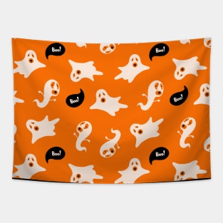 Halloween pattern with cute characters Tapestry