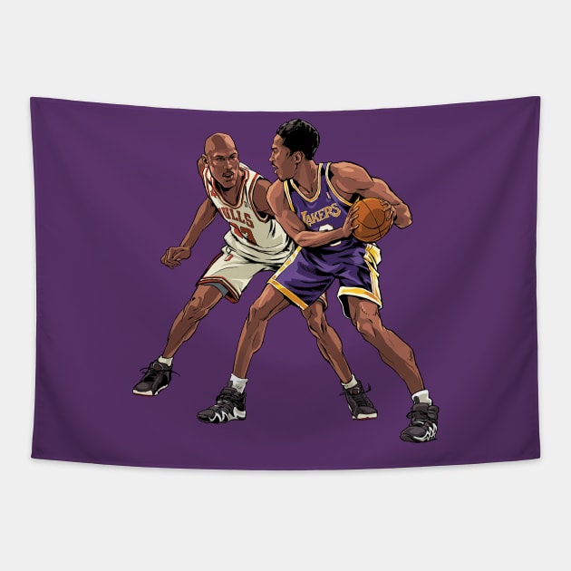 BASKETBALLART - LITTLE BROTHER GOAT Tapestry by JORDAN-ART23