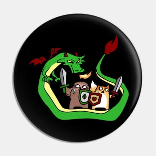 Sloth and Cat Dragon Slayers Pin