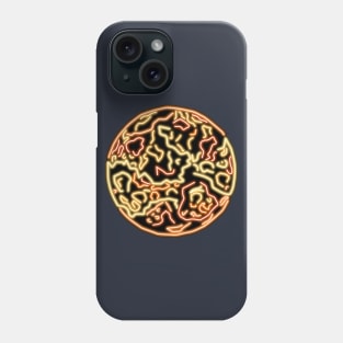 Electric Solar System Neon Venus Top Left Phone Case