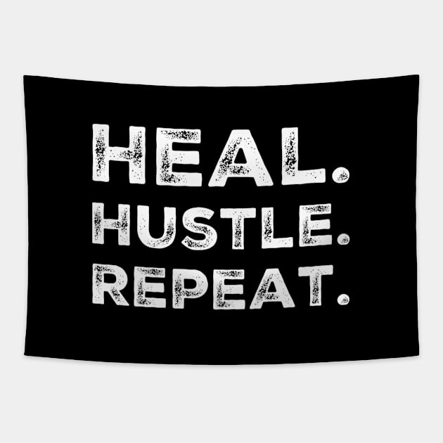 Heal Hustle Repeat Tapestry by Live Together