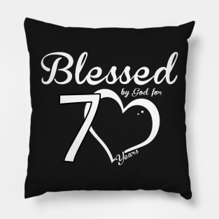 Blessed by god for 70 years Pillow