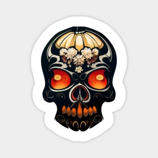 Pumpkin Skull Halloween Magnet