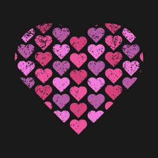 Womens Valentine's Day Shirt with cute Heart Pattern Design T-Shirt