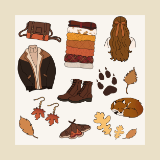 Fall Moodboard Series Autumn Fox T-Shirt