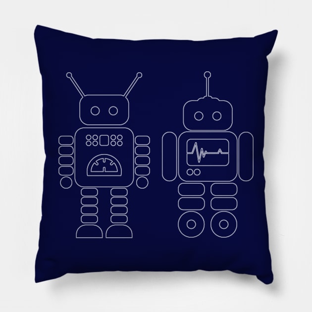 Robots Pillow by big_owl