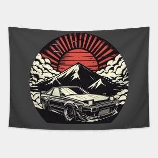 JDM car Japanese Retro Car Racing Drifting Legend Tuning Tapestry