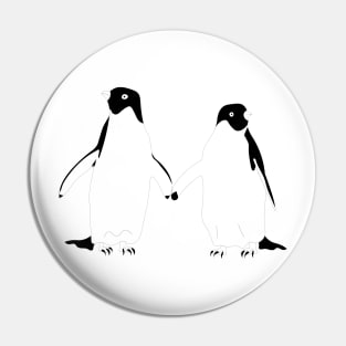 Couple penguins in color Pin