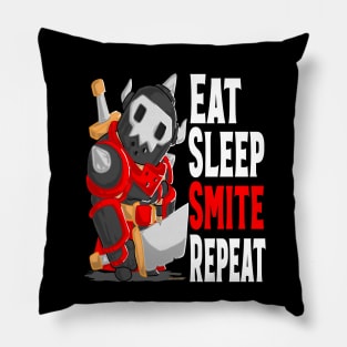 Eat Sleep Smite Repeat Fantasy Knight Pillow