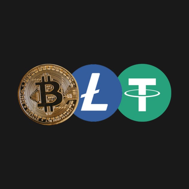 Bitcoin, Litecoin and Tether sticker! BLT crypto by chessmate