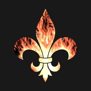 Flaming Fleur De Lis T-Shirt