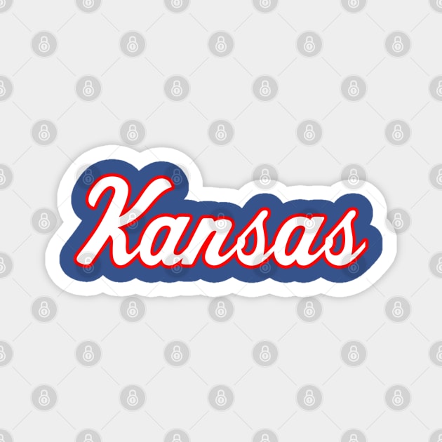 Kansas Retro Script Magnet by twothree