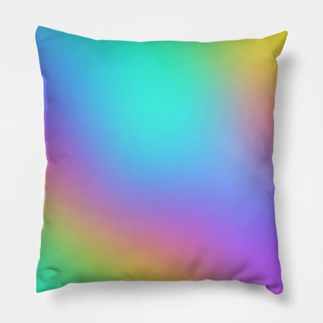 Bright Freeform Rainbow Gradient Pillow by Whoopsidoodle