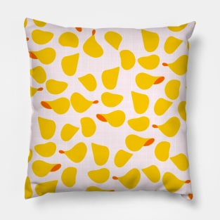 Potato Chips Pattern on Pink Background Pillow