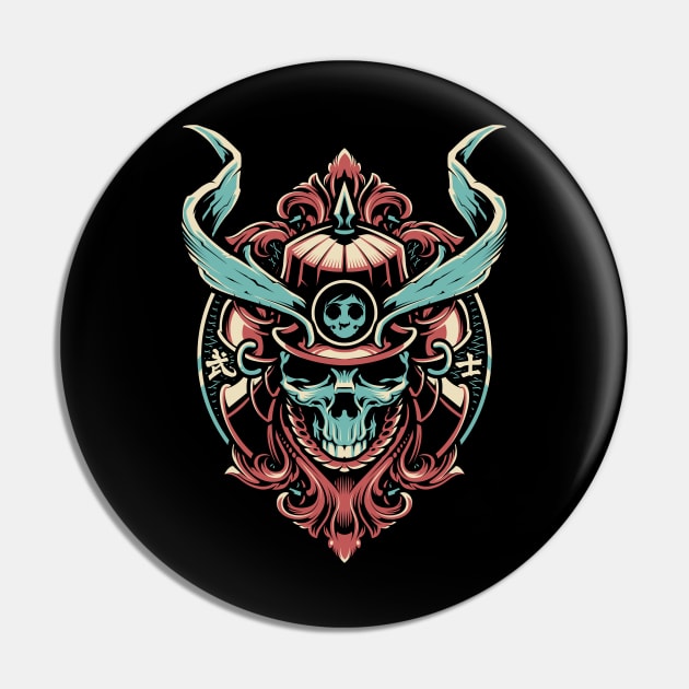 Skull Samurai Pin by BlackoutBrother