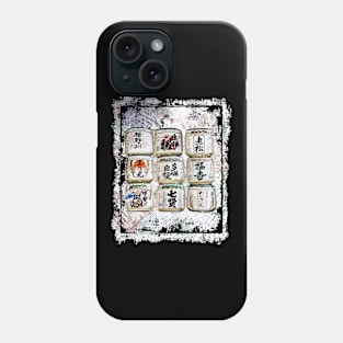 Japanese Sake Rice Barrels Decor Collage Art 72 Phone Case