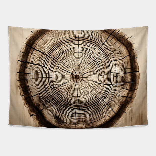 Tree Rings: Layers of Time Tapestry by Puff Sumo