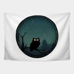Night owl in the forest Tapestry
