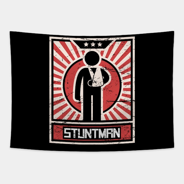 Stuntman Fractured Broken Wrist Get Well Gift Tapestry by MeatMan