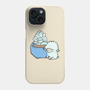 Succulent Sheep - Blue Phone Case