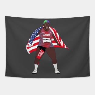 Raven Saunders Shot Put Tapestry