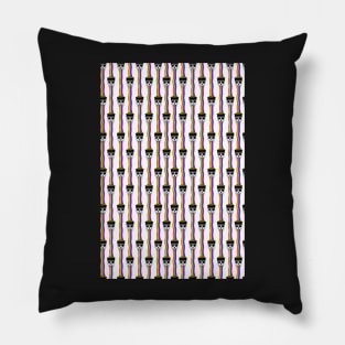 gold at the end of the rainbow puking skulls Pillow