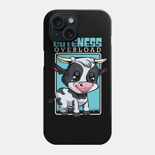 Cow - Cuteness Overload - Cute Kawaii Cattle Phone Case by Lumio Gifts