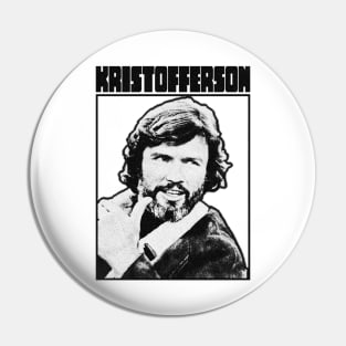 Retro Kris Kristofferson Graphic Pin