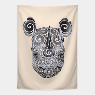 Swirly Rhino Tapestry