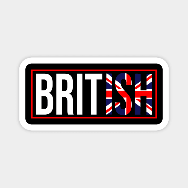 Cool British Flag. Proud Great Britain Flag Magnet by Jakavonis