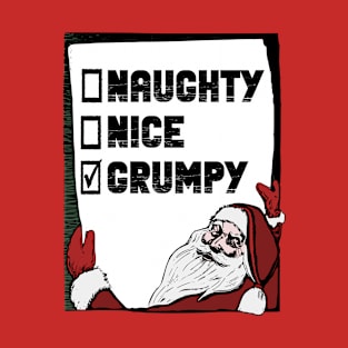 Family Christmas - Naughty Nice GRUMPY, Family Christmas T-shirt, Pjama T-Shirt