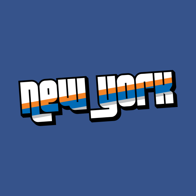 Retro New York Word Art with Stripes by SLAG_Creative