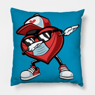 heart dab valentine Pillow