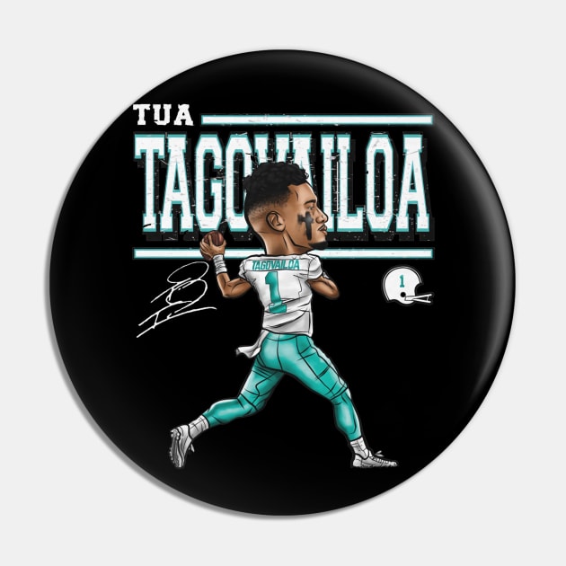 Tua Tagovailoa Miami Cartoon Pin by MASTER_SHAOLIN